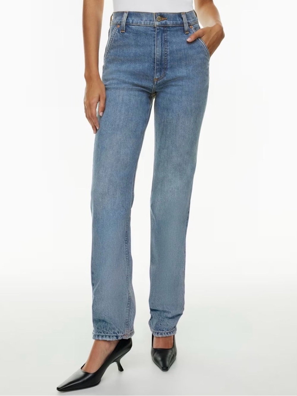 Aritzia Denim Forum The Arlo Hi-Rise Trouser Straight Leg Jeans Size 30 EUC
